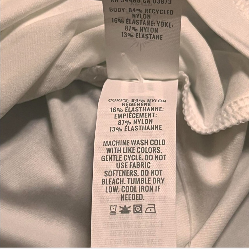 NWT OFFLINE by Aerie Cropped Jersey V-Neck Top XS Sporty Varsity White - Picture 5 of 6